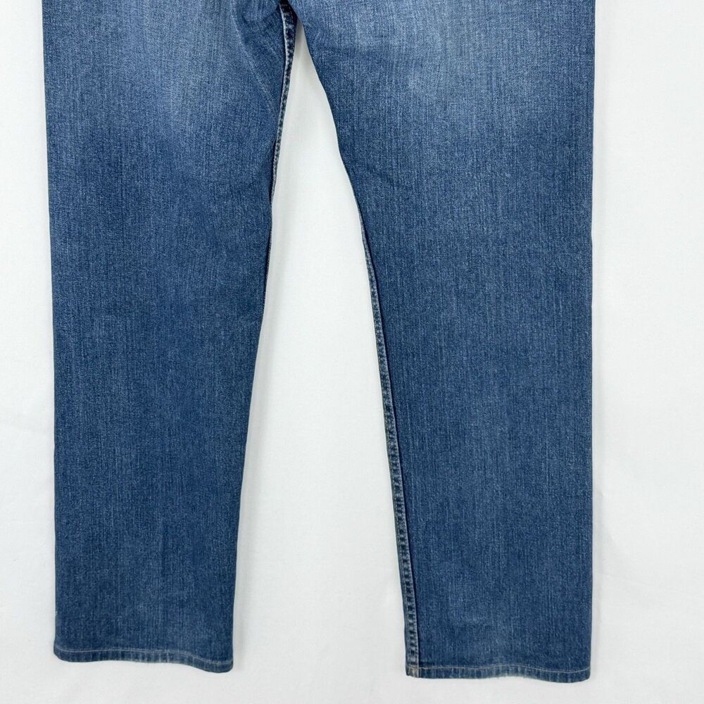 Levis 505 Mens Size 36 X 34 Blue Denim Zip Fly Jeans - Picture 8 of 12
